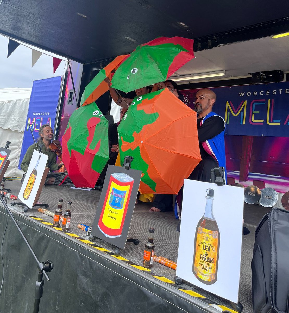 Louise Grassby (@lgartworkshops) on Twitter photo Two great performances by <a href="/balbirdance/">Balbir Singh Dance Co</a> at <a href="/WorcesterMela/">Worcester Mela</a> bringing to life stories from the past and the props I made of five famous industries. Can you name them? #theatreprops #stagesets #creativityunleashed Two great performances by <a href="/balbirdance/">Balbir Singh Dance Co</a> at <a href="/WorcesterMela/">Worcester Mela</a> bringing to life stories from the past and the props I made of five famous industries. Can you name them? #theatreprops #stagesets #creativityunleashed