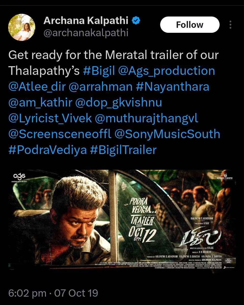MersalRocky2's tweet photo. Bigil trailer days...
#GOAT #TheGreatestOfAllTime 

Goat trailer Poster Soon https://t.co/2ZW42yvrHN
