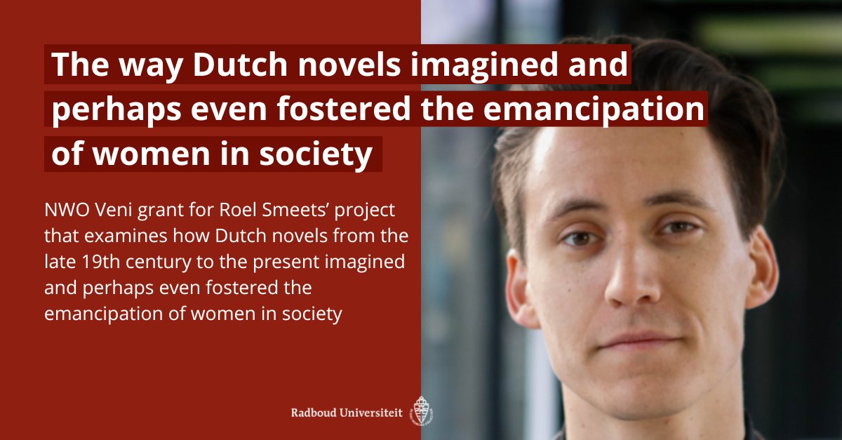 Faculty of Arts - Radboud University (@ru_letteren) on Twitter photo Using computer-driven text-analyses of large-scale corpora, this project aims to reveal the extent to which fiction precedes or follows shifts in society. 📚👩
👉Read more: bit.ly/3SCIwuz
<a href="/rjhsmeets/">Roel Smeets</a> <a href="/radboud_uni/">Radboud University</a> <a href="/NWONieuws/">NWO Nieuws</a> #NWOVeni #Fiction #Emancipation Using computer-driven text-analyses of large-scale corpora, this project aims to reveal the extent to which fiction precedes or follows shifts in society. 📚👩
👉Read more: bit.ly/3SCIwuz
<a href="/rjhsmeets/">Roel Smeets</a> <a href="/radboud_uni/">Radboud University</a> <a href="/NWONieuws/">NWO Nieuws</a> #NWOVeni #Fiction #Emancipation