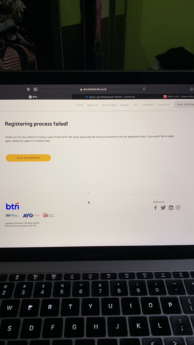 nisskyx's tweet photo. halo admin @bankbtn. mau nanya apakah website recruitment sedang bermasalah? saya ingin apply ODP, namun saat disubmit selalu fail. gimana yaa solusinya?

Terima kasih. https://t.co/GoPrVYAvEK