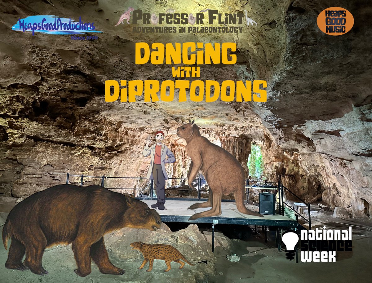 DinosDownUnder's tweet image. New album. OUT NOW on @Bandcamp 

Songs about Australia's mega-fauna, including a song about a giant, short-faced, walking kangaroo!!!! 🤯

professorflint.bandcamp.com/album/dancing-…

#Scienceweek 
#NationalScienceWeek 
@Aus_ScienceWeek 😃