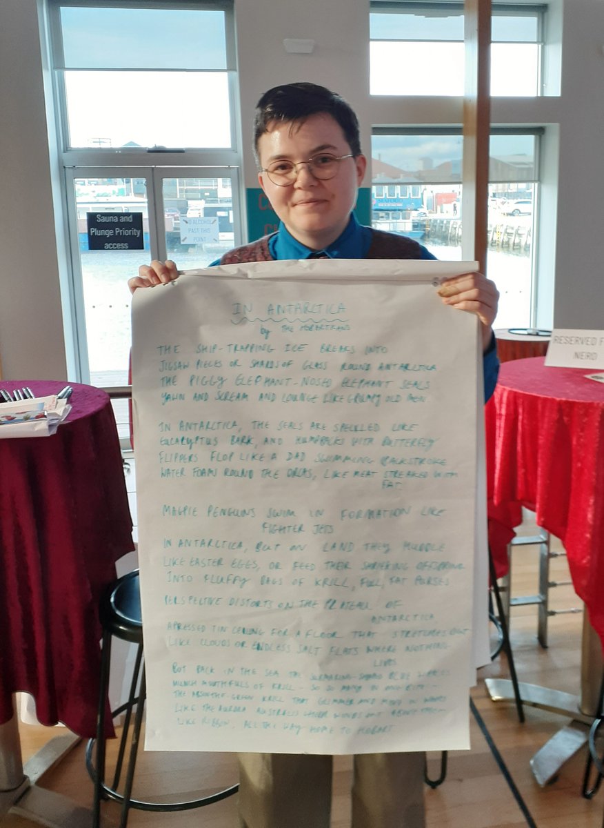 branwellroberts's tweet photo. A huge thank you to @BeakerStreetSci for giving me the chance to talk about my research, and to the Hobarticans old and young who provided the imagery for this collaborative poem! Maybe their fantastic similes can help you feel closer to Antarctica too...🐧❄️✨ https://t.co/IsOmu4Rhsh
