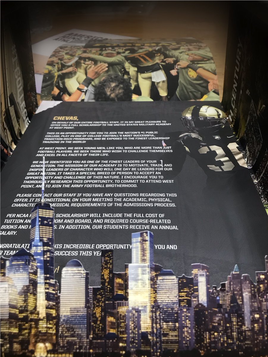 Chevas Gregory Jr. (@chevas_gregory) on Twitter photo I am definitely feeling the love from West Point. Thank you <a href="/CoachJeffMonken/">Jeff Monken</a> <a href="/CoachBPowers/">Blake Powers</a> <a href="/CoachSaturnio/">Sean Saturnio</a> for believing in me and giving me this incredible opportunity.
#goblackknights #Army I am definitely feeling the love from West Point. Thank you <a href="/CoachJeffMonken/">Jeff Monken</a> <a href="/CoachBPowers/">Blake Powers</a> <a href="/CoachSaturnio/">Sean Saturnio</a> for believing in me and giving me this incredible opportunity.
#goblackknights #Army