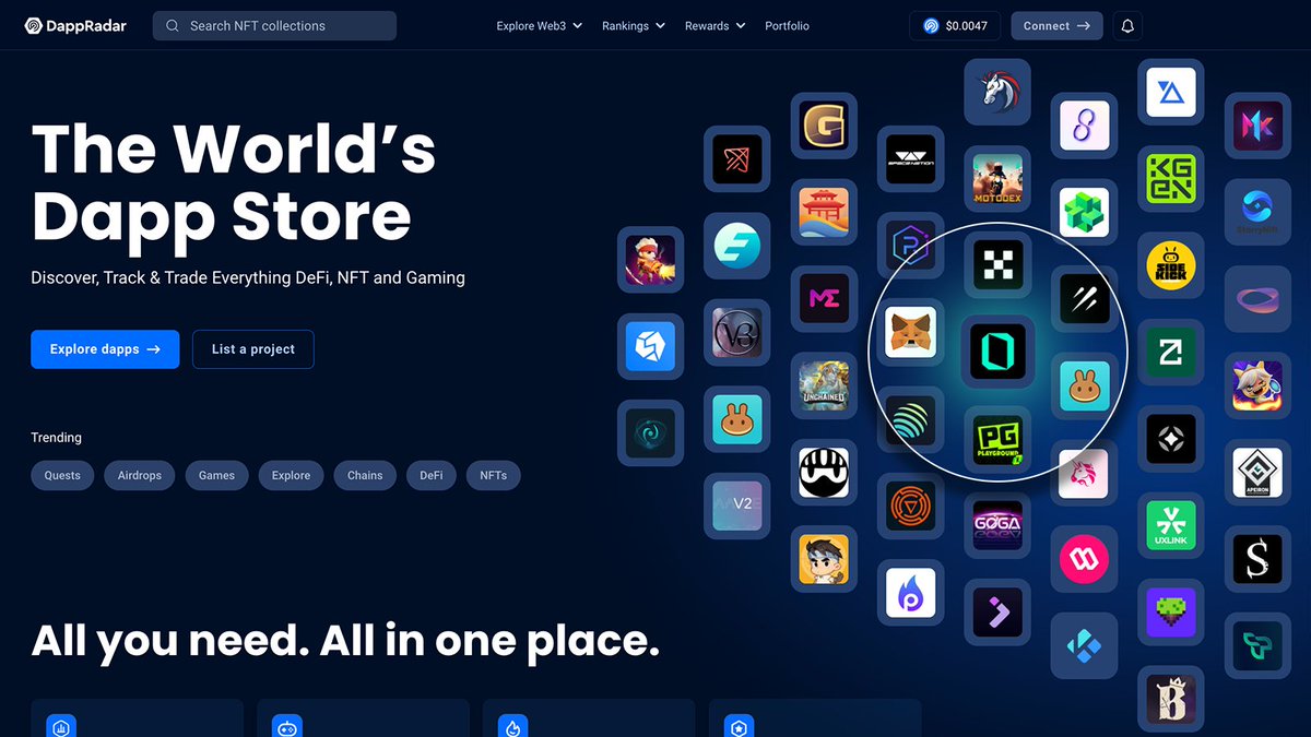 overtake_world's tweet image. DappMorning 🫡

With less than a day before Somnis launches its Open Beta, we're excited to share that, thanks to high transaction volumes and massive user support, Overtake is now featured on the front page of @DappRadar🚀

We couldn’t have done it without you. Stay tuned for…