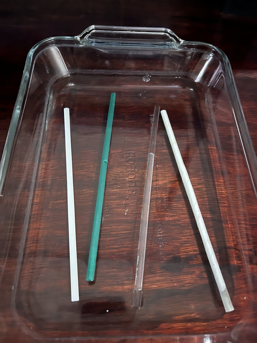 DAY 11: All straws remain visually unchanged. 

Paper straw (on the right) is completely soggy and close to breaking. 

Remember, this is a home experiment to show OMAO straws' biodegradability. 

And compare it with other straws. 

OMAO is on the left side.