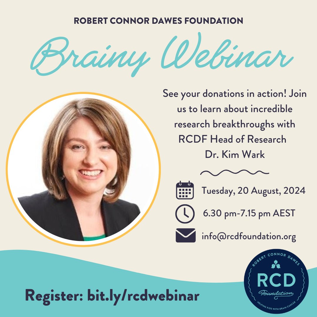 Join us to learn how your support is funding groundbreaking research. Hear from RCD Foundation Head of Research, Dr. Kim Wark about our latest research investments. With an introduction by our CEO &amp; Founder, Liz Dawes OAM.
Register here: bit.ly/rcdwebinar
