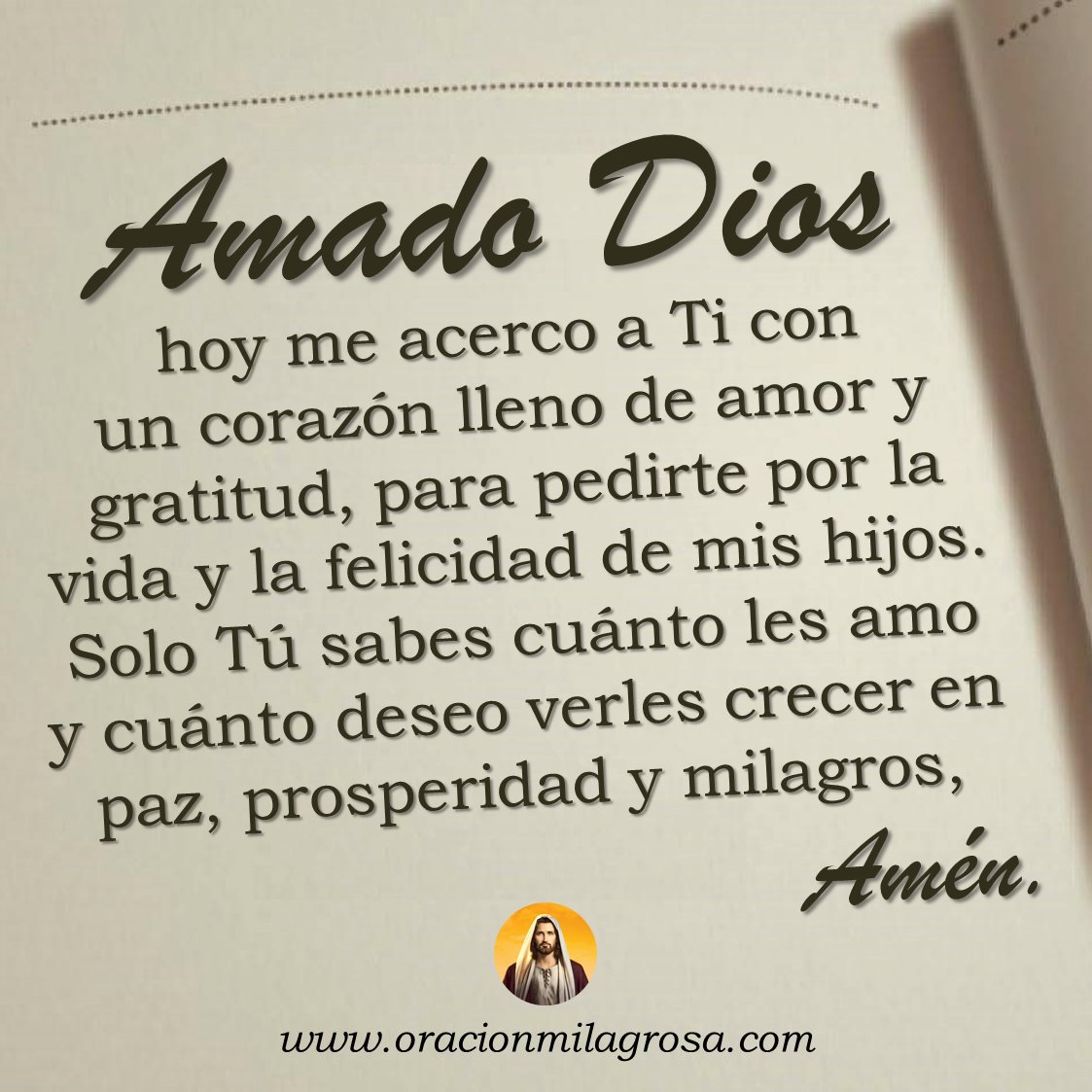Si la vida de tus hijos está en las manos de Dios, responde: AMÉN 🙏