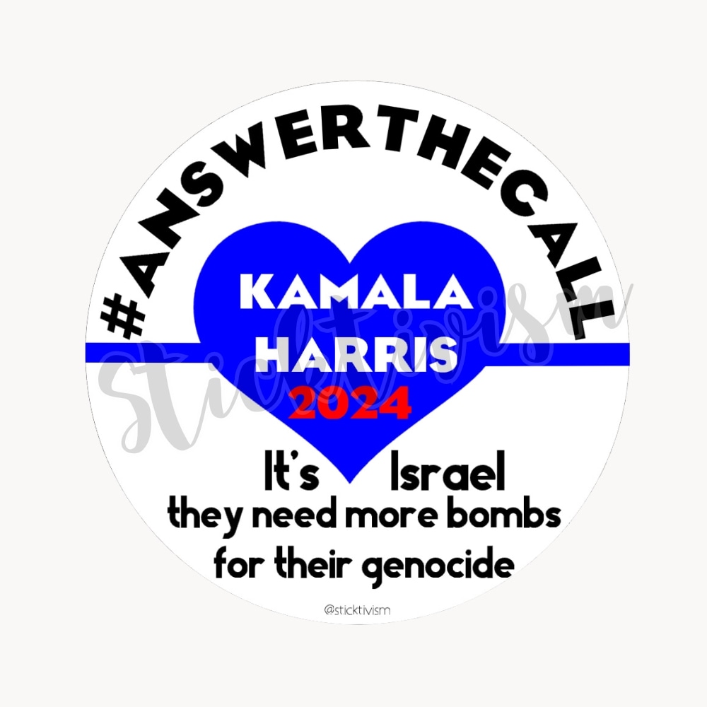 baottl's tweet image. We&apos;ve got the election stickers you need! You get a free anti-Zionist sticker too 🥰

sticktivism.com

#HarrisWalz2024 #TheAssignment #ImSpeaking #AnswerTheCall #VoteBlueNoMatterWho