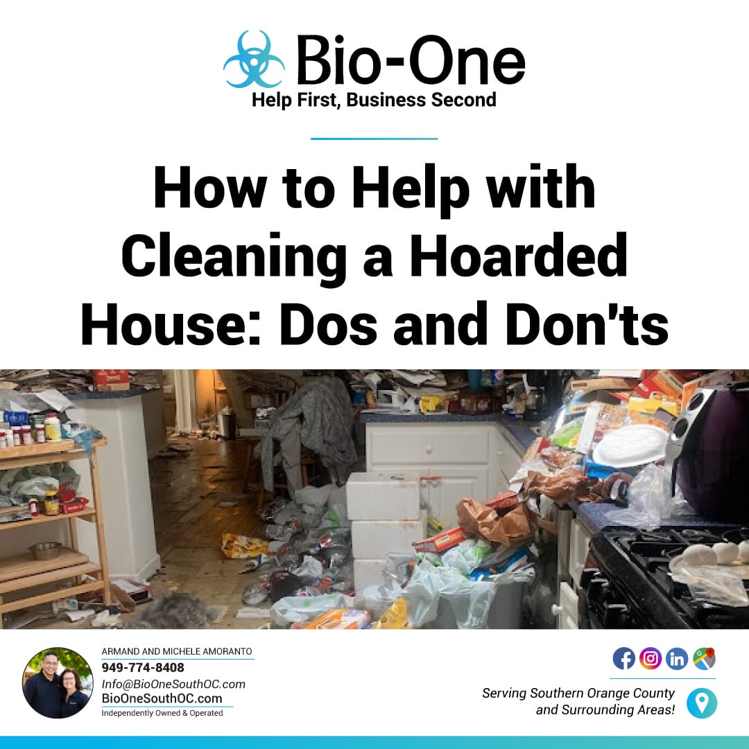 BioOneSouthOC's tweet image. Before taking any action, it's essential to know the dos and don'ts of cleaning up a home that's been impacted by hoarding. 

📰: bioonesouthoc.com/how-to-help-wi…

🌐 BioOneSouthOC.com
📞 949-774-8408

#bioone #southoc #orangecounty #blog #news #hoarding #hoardinghelp #heplfirst