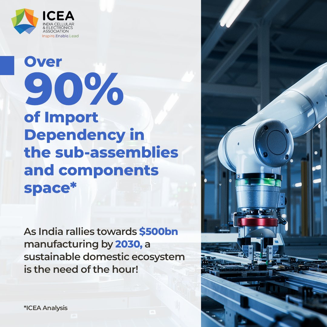 ICEA_India's tweet image. Registrations are OPEN for ICEA's Conference on Sub-Assemblies &amp;amp; Components: The Next Phase of Growth in India’s Electronics Manufacturing at Hotel Le Meridien, New Delhi on 13th August 2024. 
 
But what makes this conference important?
 
The need of the hour is to #MakeTheFuture