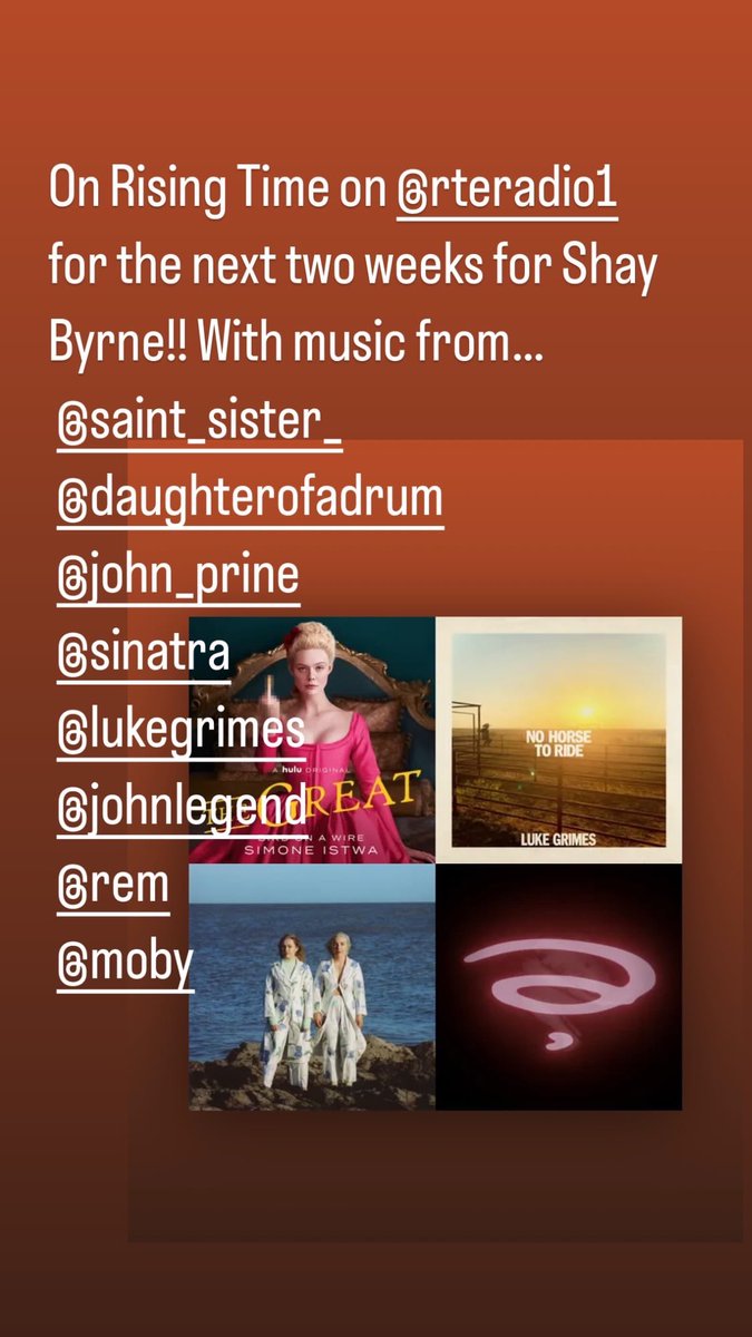iamCiaraKing's tweet photo. On @RTERadio1 on #RisingTime for Shay Byrne for the next two weeks! 📻 https://t.co/O4MVuZH9C7