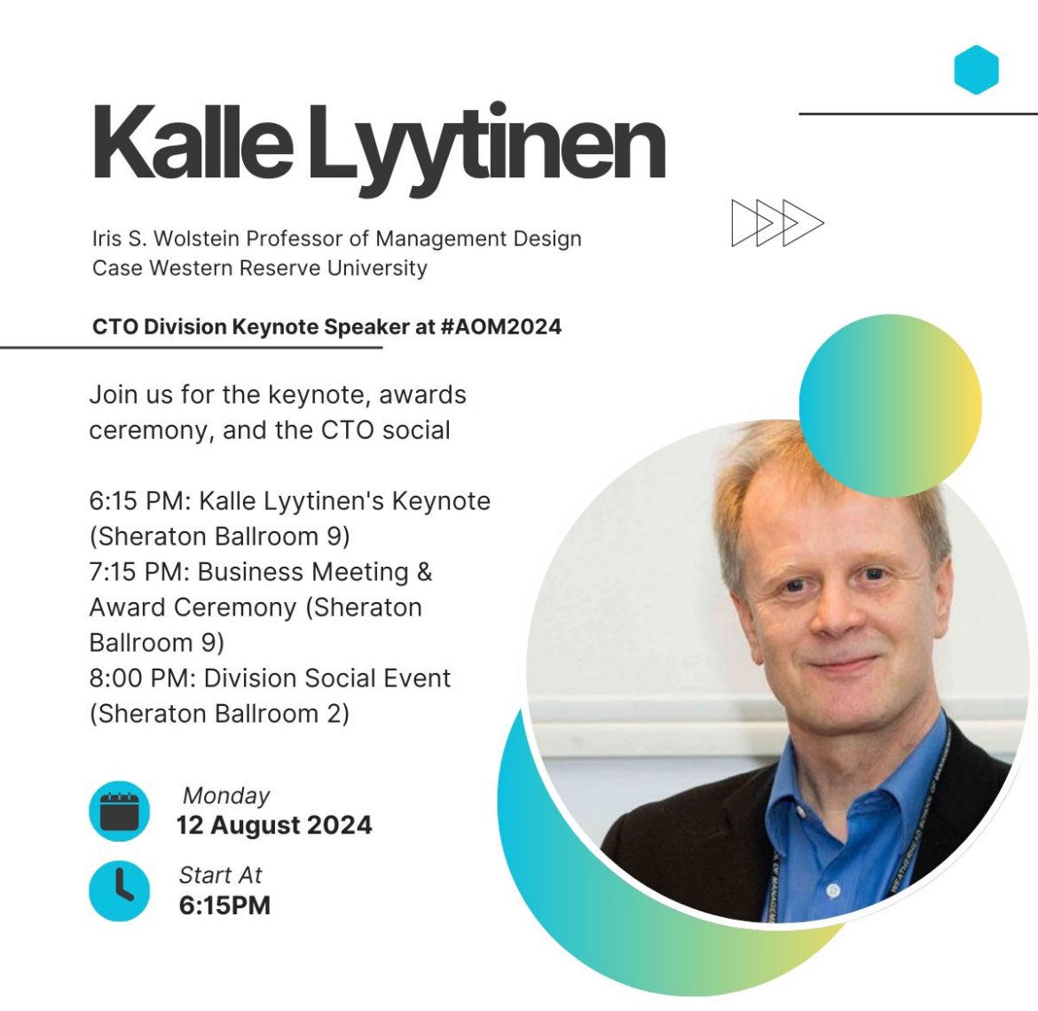 CTO Division Members at #AOM2024:

Join us on Monday, August 12th, for Prof. <a href="/kallelyy/">Kalle Lyytinen</a>’s keynote, followed by the business meeting and the CTO social event.