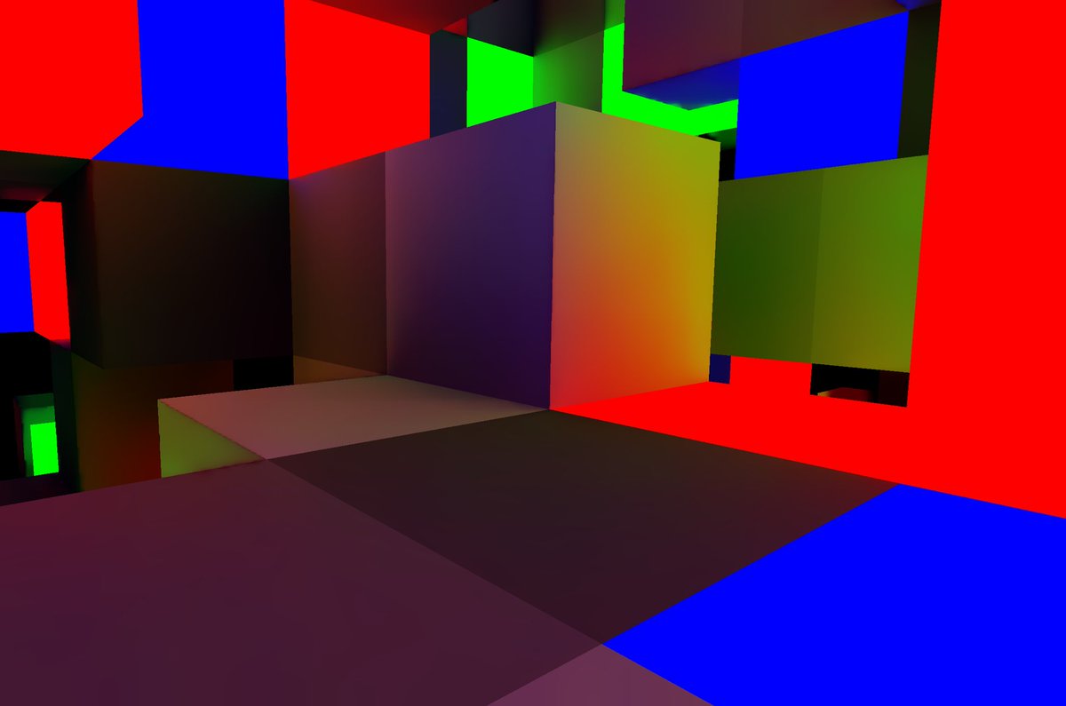 mxacop's tweet photo. After a week’s time debugging and iterating on my implementation of Radiance Cascades in 3D. It went from looking pretty bad, to looking in my opinion better than anything I expected to get!
I’m very excited about these results, it’s showing a lot of potential :) https://t.co/6HtgCPeWGe