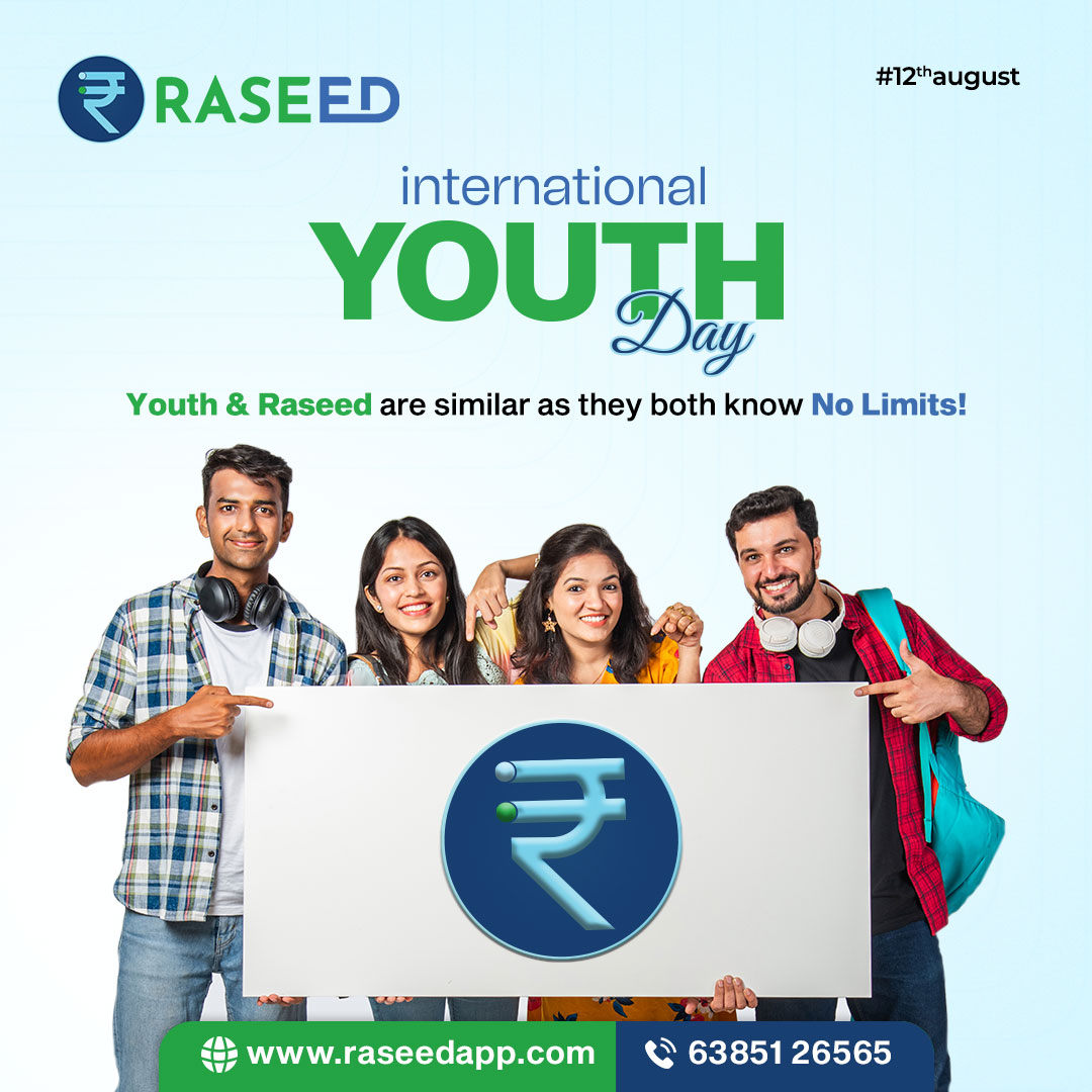 RaseedInfinity's tweet photo. Happy International Youth Day to every young blood out there who strives to mark their presence in this world, just like #Raseed, which strives to make a change. Contact our experts to utilize Raseed’s resources! 
#InternationalYouthDay #BillingSoftware #BusinessInvoices https://t.co/wy0nzXkNt8