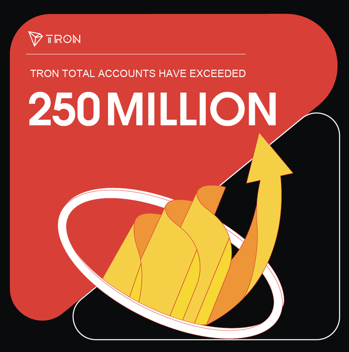 250 million and counting! 🙌

Shoutout to every #TRONics making #TRON a part of their world. Let’s keep on #BUIDLing! 💪