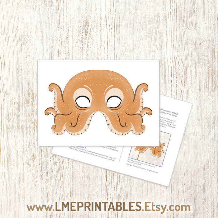 lmeprintables's tweet image. Octopus Printable Mask Halloween Costume Sea Animals Masks Ocean Pool Party Sea Monster Beach Acuatic DIY Animal Photo Booth Squid Kid Adult etsy.me/4fHAeLZ via @Etsy #octopusmask #octopuscostume #undertheseaparty #poolparty #holidaycrafts #holidayforkids #animalmasks