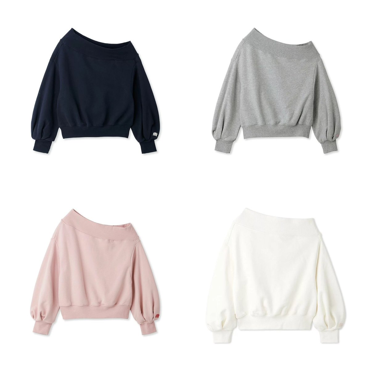 shumaii___'s tweet photo. #snidel  
去年気になって買えなかった
ワンショルスウェットが今年も登場

結局こういうのが
男女共にウケがいいですよね？🤭

全色気になるので全色コーデ考えてみましたがグレーかピンクが欲しいな♡

☑︎ 【WEB限定】ワンショルダーロゴスウェット
¥9,680 https://t.co/tQOJOop6RE