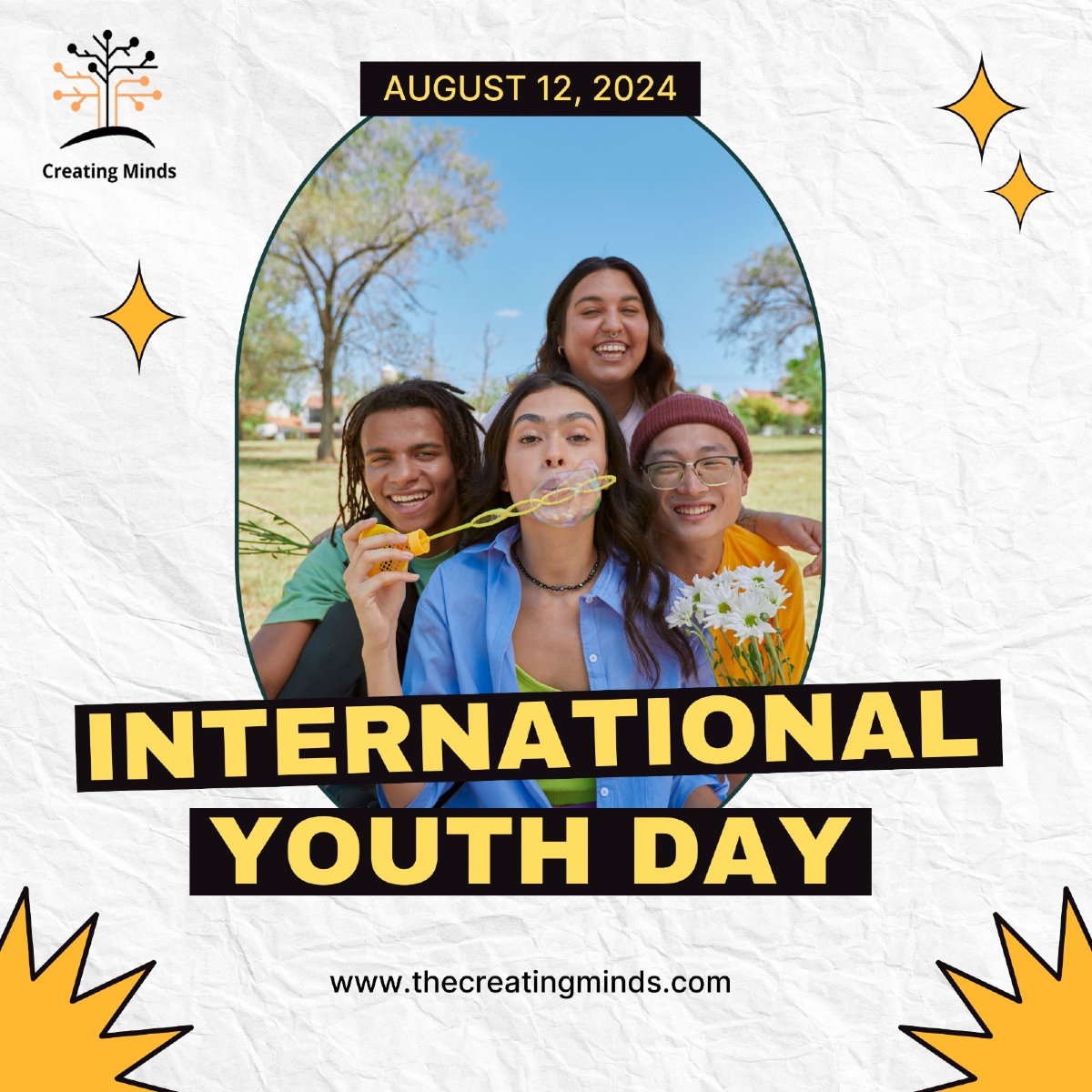 _creating_minds's tweet image. 🌟 International Youth Day 🌟
Celebrating the power and potential of youth today! 🌍✨
Join us in recognizing young changemakers and supporting their efforts to create a better future.
#InternationalYouthDay #YouthEmpowerment #FutureLeaders