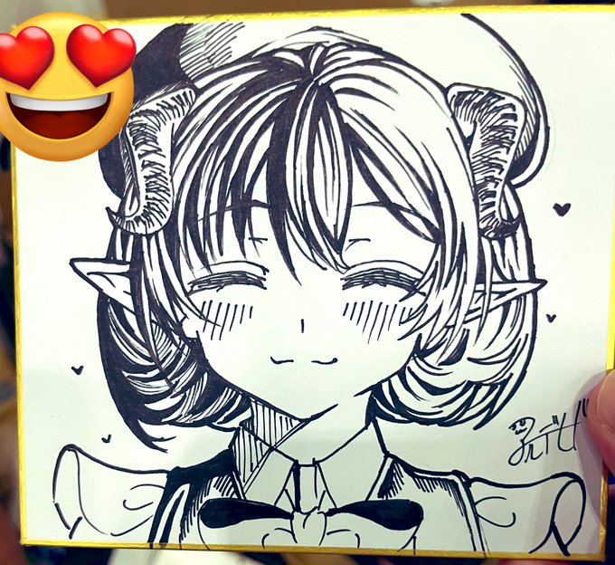 色紙描いた😌 