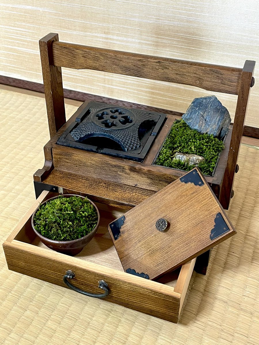 inubouz_P's tweet photo. レトロな煙草盆で苔アート
#苔 
#re苔アート 
#苔アート 
#苔盆栽 
#苔リウム 
#moss 
#mossart 
#mossterrarium 
#mossgarden 
#mossdesign https://t.co/Li344d0lGA