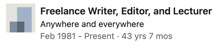 An incredible career: Owned and edited The Rocket, wrote biographies of Cobain, Hendrix, Heart. But on his LinkedIn page, this line says it best: 

"Anywhere and everywhere." 

For 43 years and 7 months.