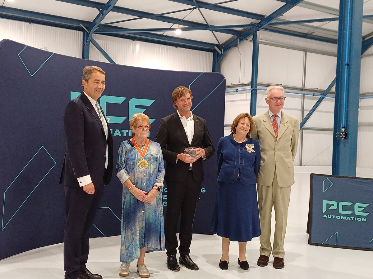 Another picture of the King's Award Ceremony with Mark Pendlington former High Sheriff and Jonathan Agar Deputy Lieutenant who promotes the King's Award for Enterprise. A day to remember and well done to PCE Automation
