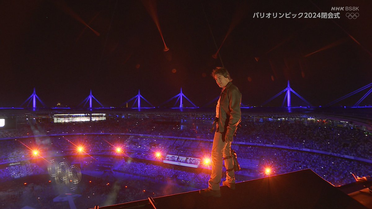 23G3's tweet photo. パリオリンピックの閉会式、トム・クルーズのシーン良かった。PT4Kで8K録画できました。 #パリオリンピック https://t.co/UlXDNaM3X7