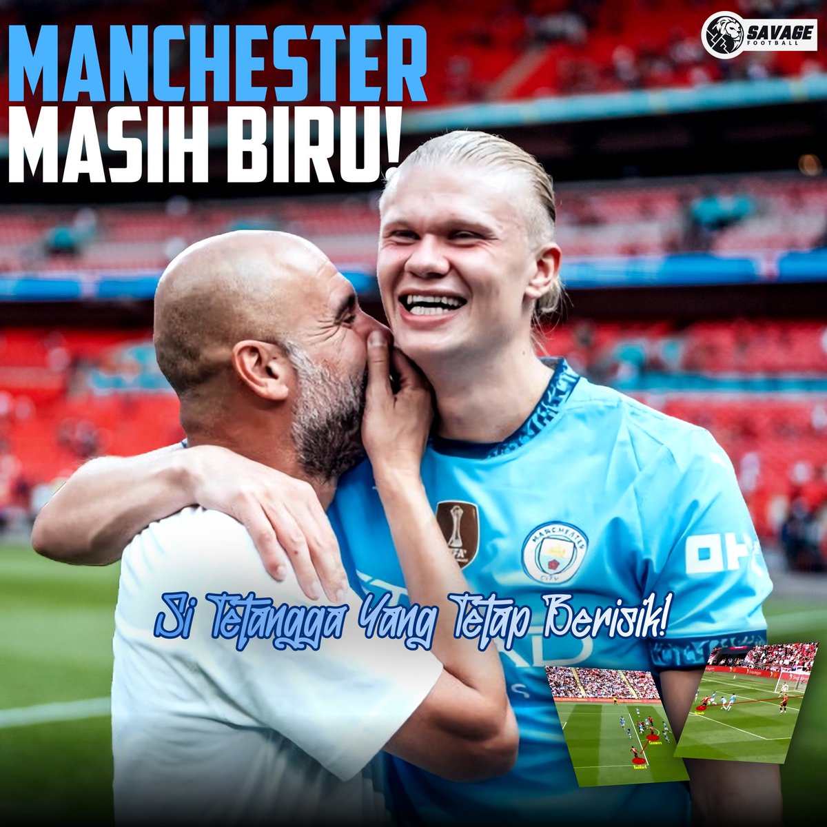 SavageFootballl's tweet photo. Manchester masih berwarna biru!

Yap, City memang tidak bermain di bawah standart mereka. Namun MU gagal mengkonversi beberapa kesempatan menjadi gol. Bagaimana maksudnya?

Kami akan coba membahasnya!

Big thanks buat yg sudah retweet https://t.co/Merr18mc0o