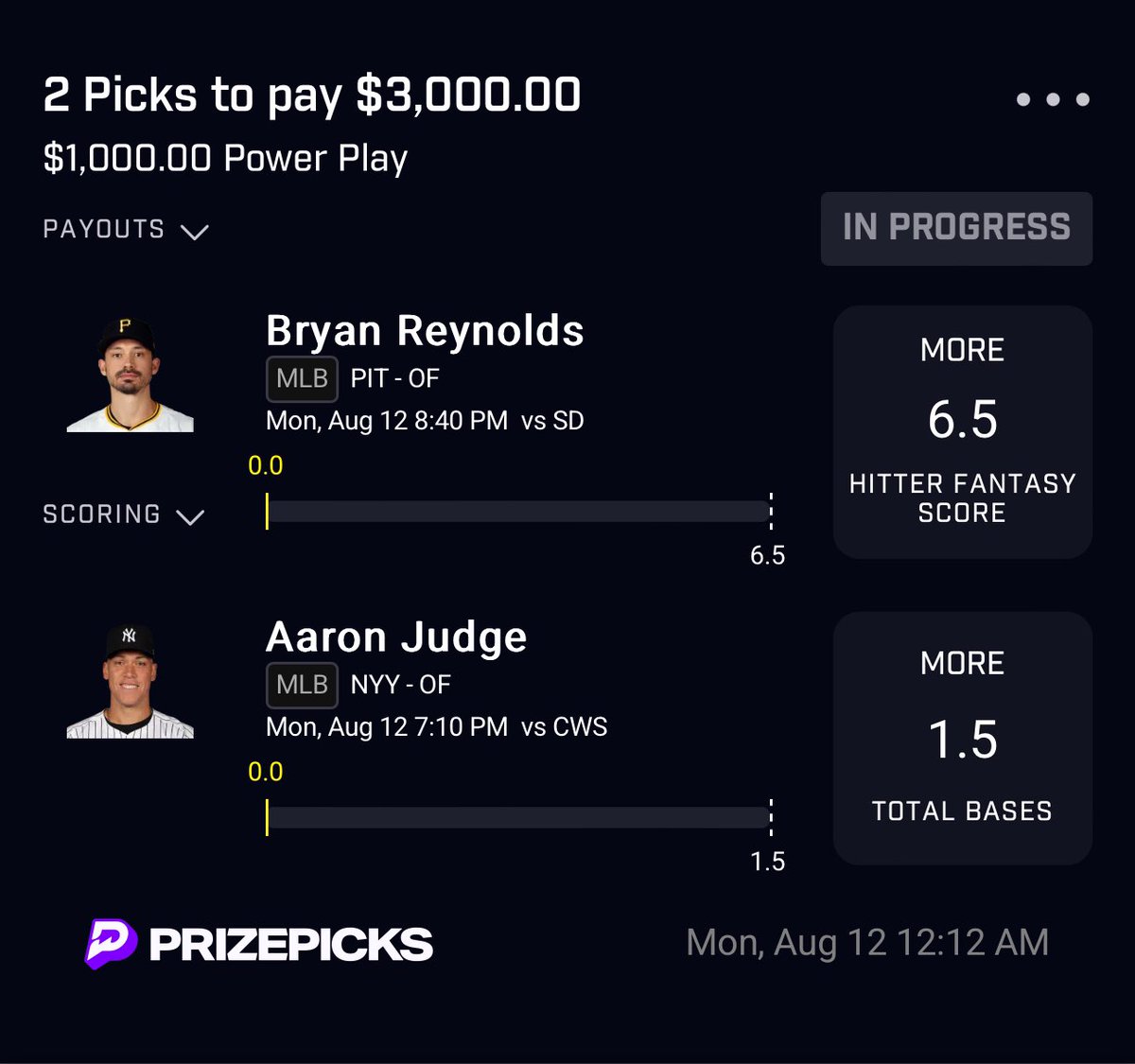 nazeaster's tweet photo. π©$1,000.00 -> $3,000.00 Power Playπ©
Triple up w/ two solid hitters β‘οΈβ
Like -> Tailing ππ streak begins today.
Next play dropping soon, post notis on π¨π
More MLB locks in VIP β¬οΈ
https://t.co/zLYR84Nglk
#GambliTwitter #DFS #PrizePicks https://t.co/1MiCAz1hY6