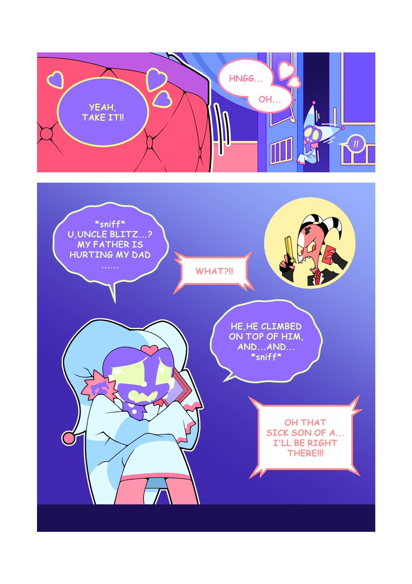 drawingdabois's tweet photo. asmodeus comic part 3, part 3(alternative)
#HelluvaBossFanart #Fizzarozzie #Blitzo https://t.co/wXheMk3iDB