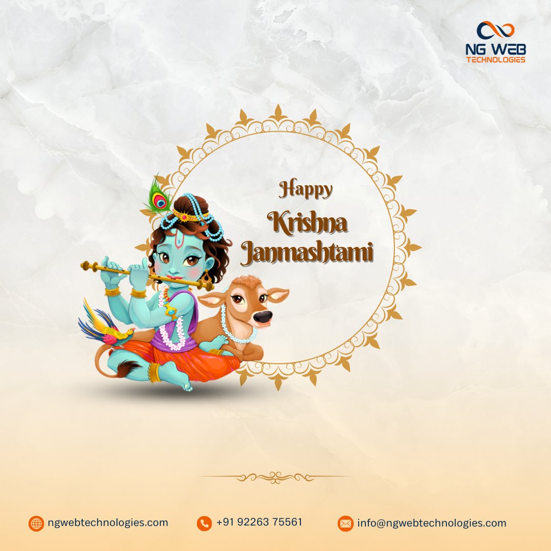 NG_Web_Tech's tweet image. Celebrate the enchanting spirit of Krishna, who won hearts with his divine leelas. Happy Krishna Janmashtami!   

#KrishnaJanmashtami #DivineCelebration #Janmashtami2024 #JanmashtamiCelebration
