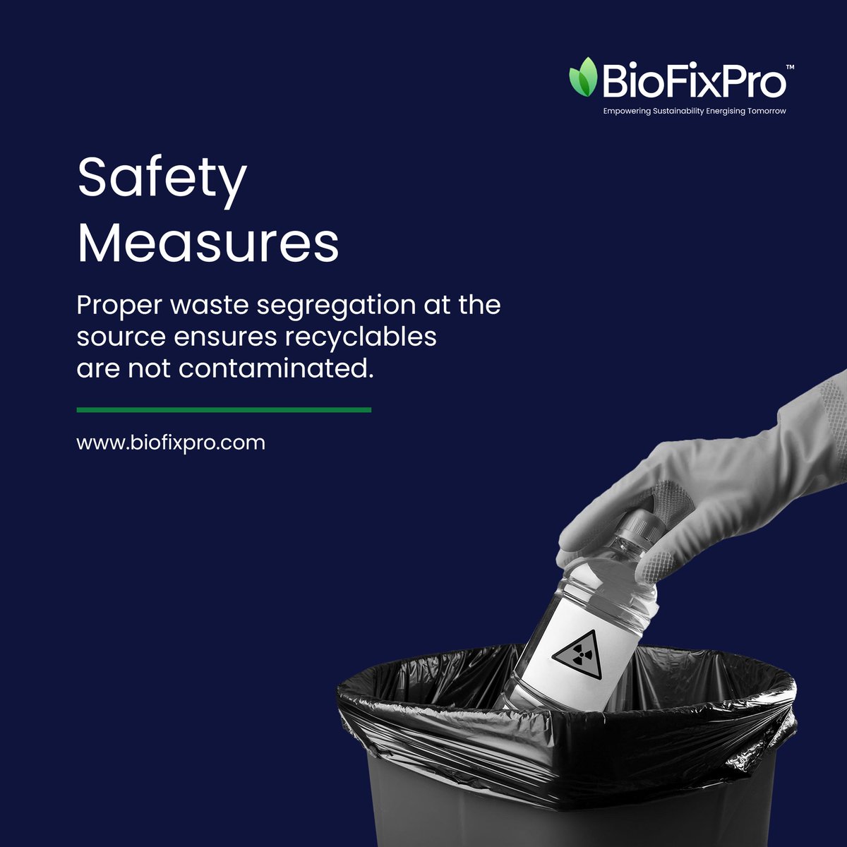 BioFixPro's tweet image. Turning hazardous waste into safe solutions. BioFixPro leads the way in waste-wise management. 🌱 #WasteWise #LikeBioFixPro