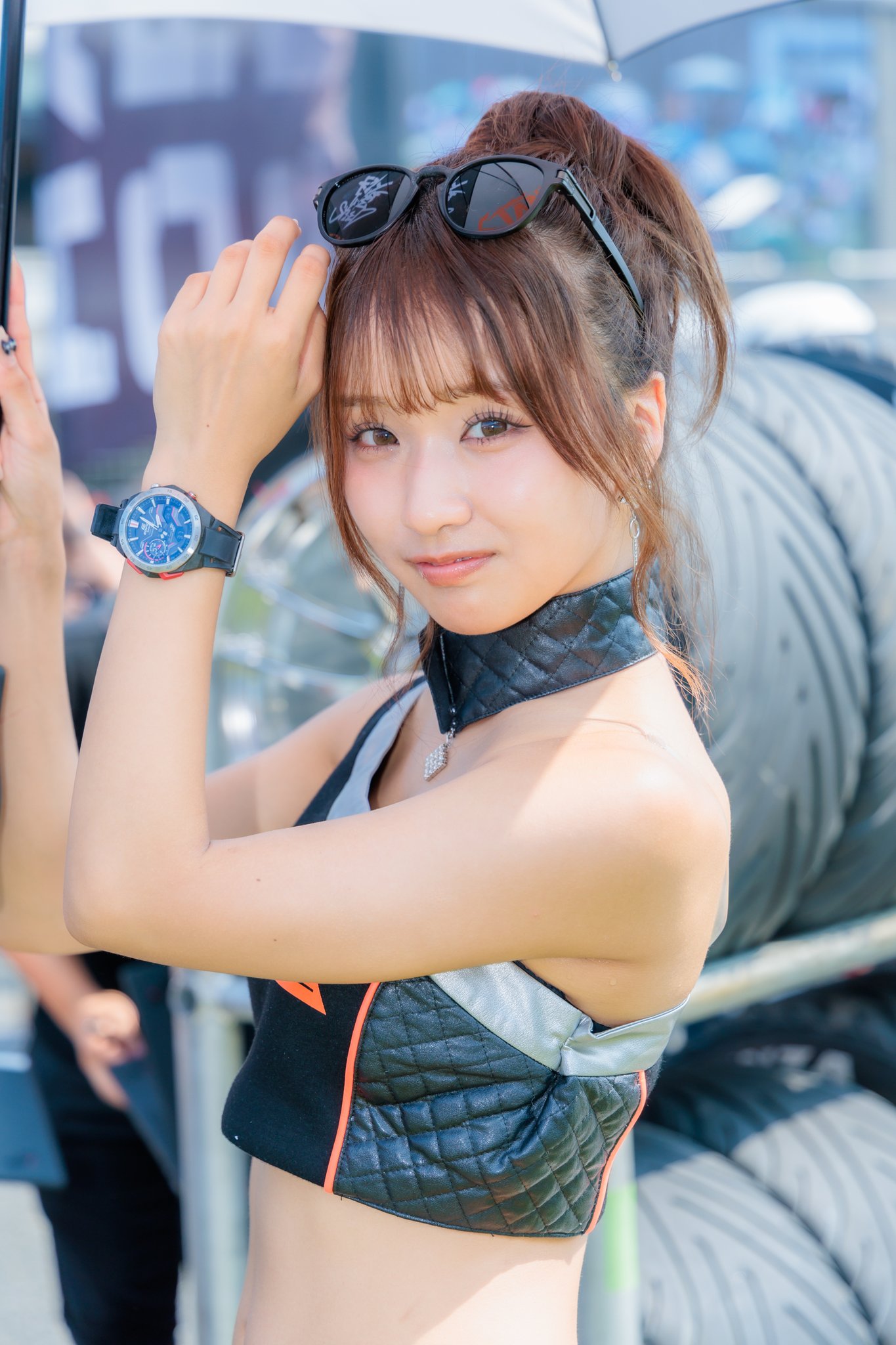 AeroFit【幸村姫】 GYDA GYDA(ジェイダ）バックオープンジップスリットリブニット