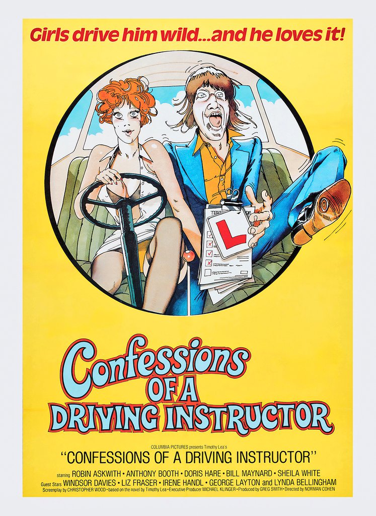 SJASheridan's tweet photo. My favourite Confessions movie, #ConfessionsOfADrivingInstructor now finally remastered on blu-ray, and part of the sexy new boxset available from 26 August. I've written the accompanying book and made the special features! https://t.co/KmJpf0npSa