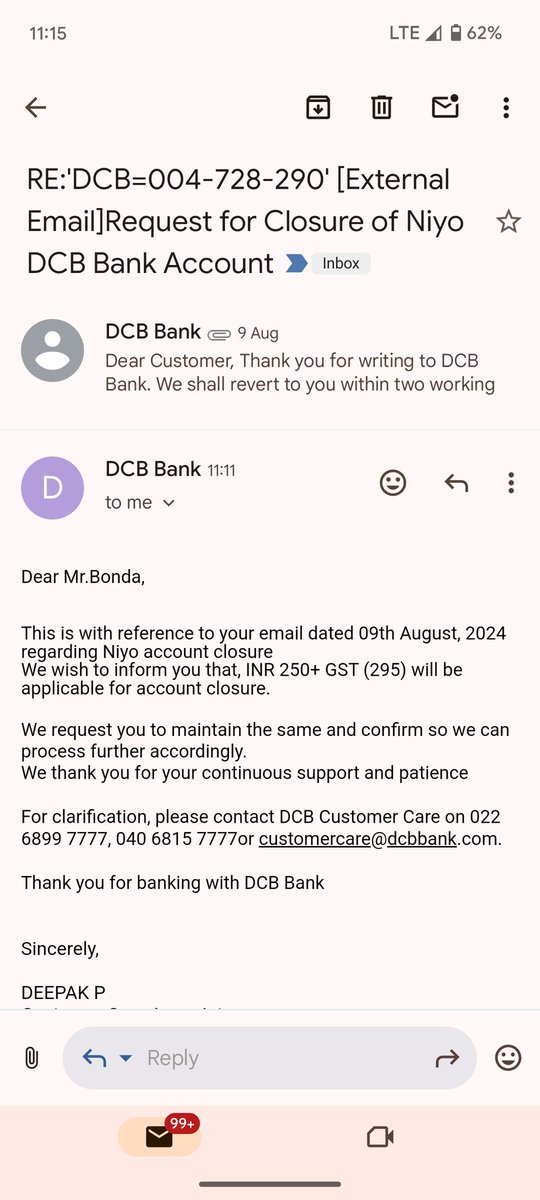 HariBonda's tweet image. Never open a bank account with @theniyo or @DCBBank. It's free to open, but you'll face hidden fees to close it. 😕 Total lack of transparency. #BankingIssues #CustomerExperience #niyo