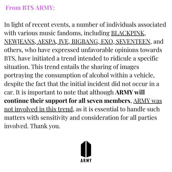 BaeForBTS's tweet image. Can&apos;t believe we have to tweet/RT this! Vile folks doing the fake challenge aiming to defame ARMY(&amp;amp; by extension BTS) and shameful journalism reporting it wrongly without ethics.
#KoreanMediaBeProfessional #NOTARMY