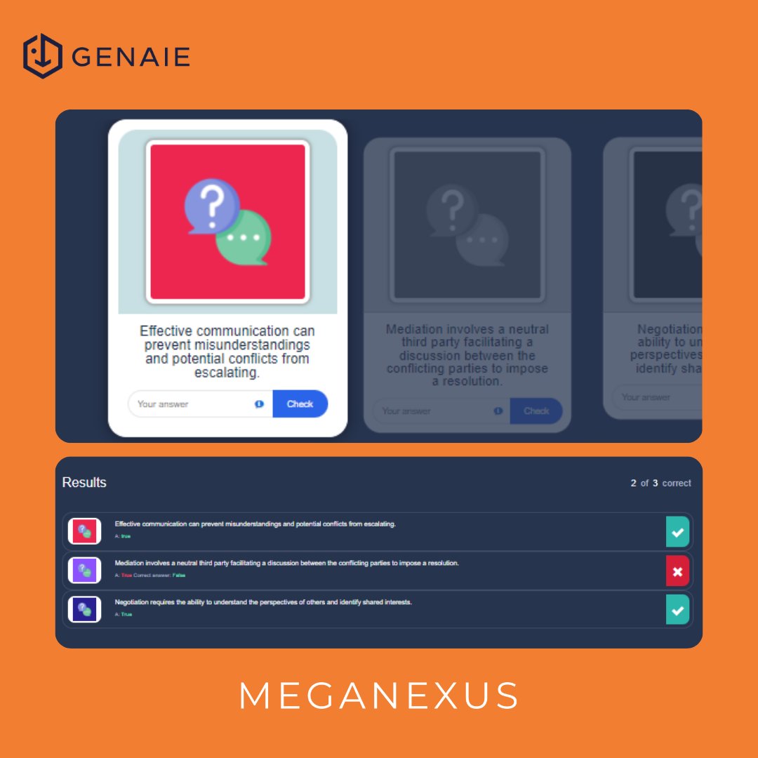 Meganexus_Ltd's tweet image. #generativeai #interactiveassets #coursegeneration 
#GENAIE #aiforeducation #learninganddeveloppment #LandD #AIineducation #edtech #futureoflearning #personalisedlearning #stafftraining #growth