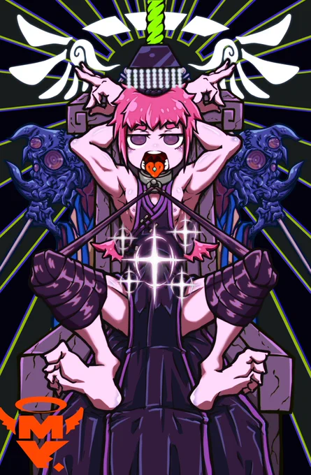 #私はこういう絵師です見た絵師全員参加 絵は描くけど絵師ではない定期。 紺色とピンクとビカビカが好き。