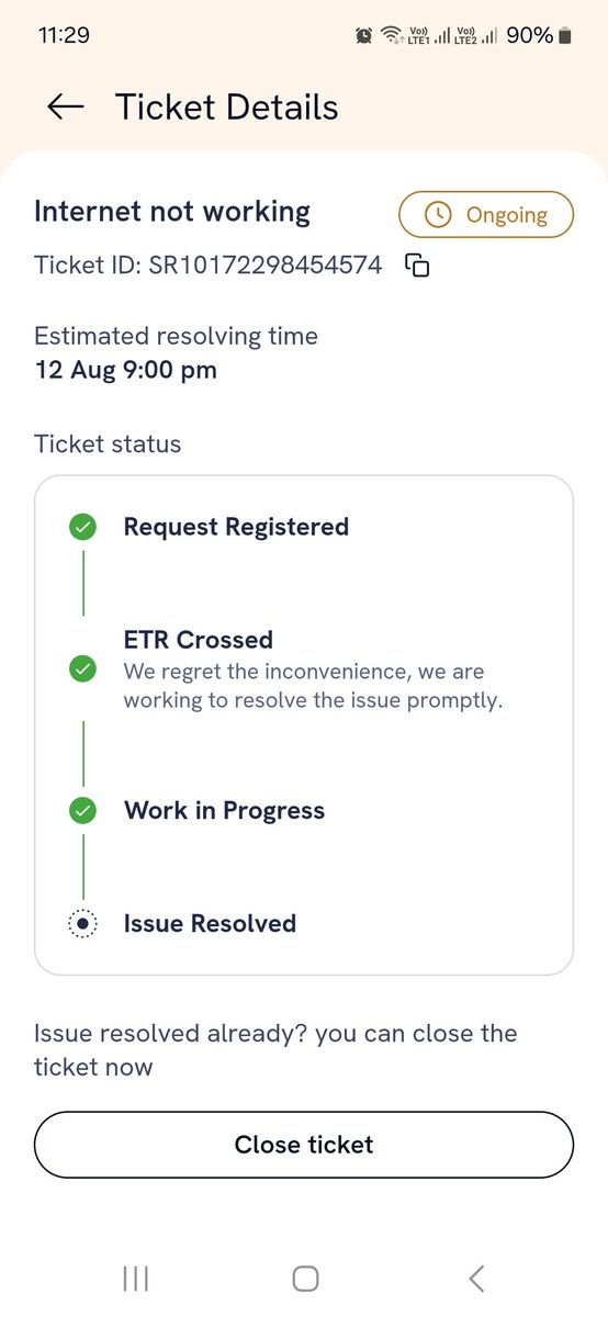roy_gaurav's tweet photo. @ACTFibernet The estimated time of resolution has been delayed daily for the past FOUR days, with no progress being made @ACTFibernet https://t.co/oHpqqt3zLH
