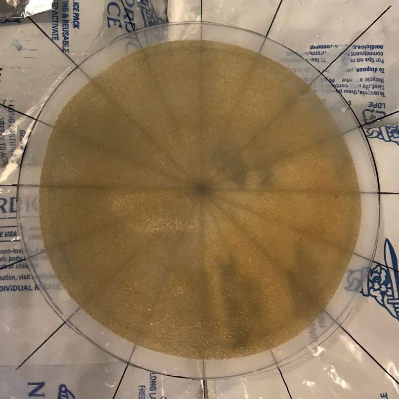 Large sinking particles are thought to drive marine carbon export. They are collected in the 51 micron pore size filter. Here is an example of one filter deployed at 6 m depth on the path of the East Greenland Current. @iste_unil <a href="/epflENAC/">EPFL-ENAC</a> <a href="/snsf_ch/">Swiss National Science Foundation</a> @swisspolar <a href="/TOSOceanography/">Oceanography Society</a>