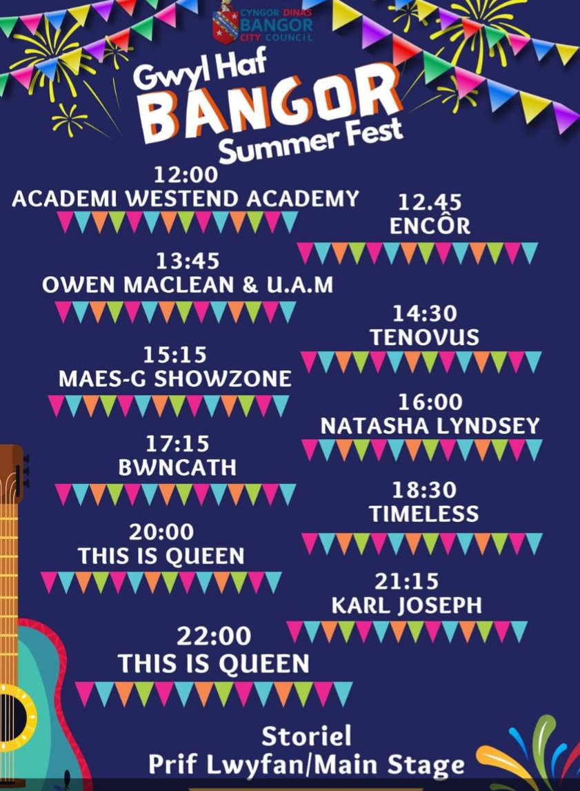 Please share if you can  the Bangor skaNsoul  get together that takes place this weekend at the summer festival.
#NorthWales
Bangor skaNsoul play 2 sets at the festival this year 
12-1pm
7pm -8pm 
Please see flyers attached for further information.