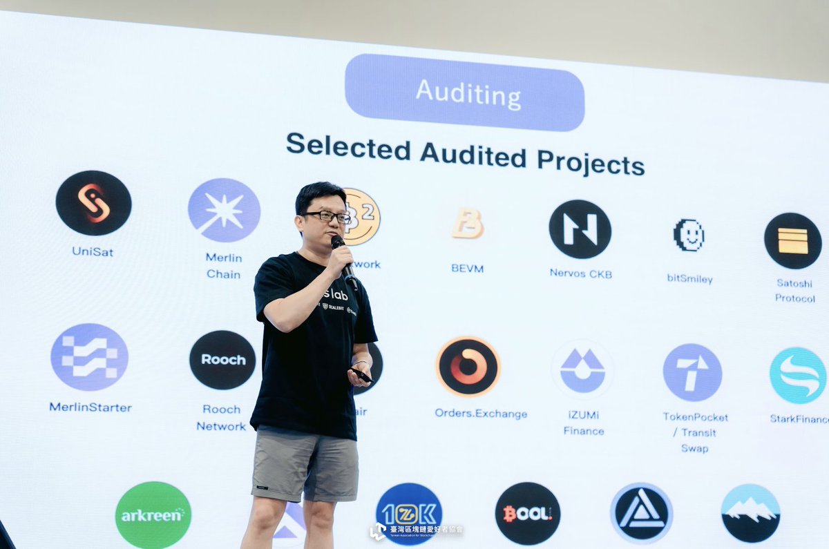 0xbitslab's tweet image. 🔐 ScaleBit Keynote at the Meet TABEI stage @TABEI_tw Security is paramount! Our ScaleBit team shared cutting-edge strategies to protect your projects, highlighting our commitment to advancing #Bitcoin ecosystem security. @scalebit_ #ScaleBit