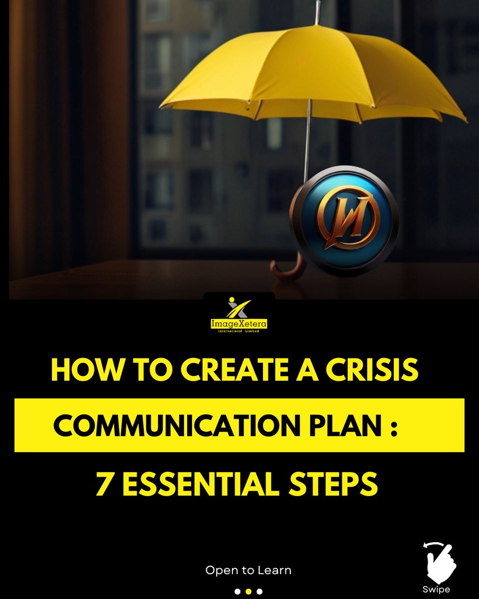 IXetera's tweet photo. Crucial steps in the Creation of a Crisis Communication Plan.

 // Open to Learn  // Thread // https://t.co/nwaOpNUU9Z