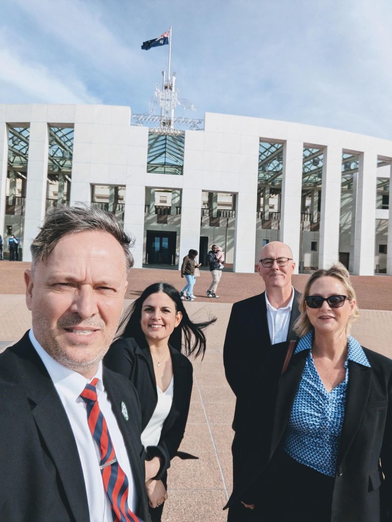 A few members of our leadership team visited Canberra last week to talk to key government 🤝🏛️ representatives about future plans for mental health first aid programs to support communities across Australia 🇦🇺.