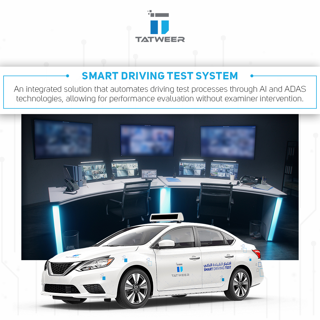 TATWEERMEA's tweet photo. An integrated solution that automates driving test processes through AI and ADAS technologies, allowing for performance evaluation without examiner intervention. This system offers precise assessments of driving behavior based on standard test criteria and. 
#Tatweer https://t.co/v2gGnWelhn