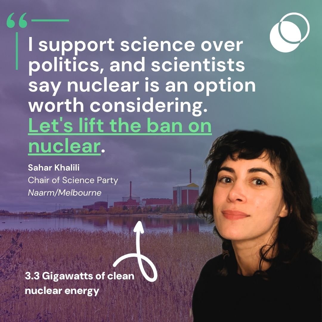 You've probably seen the three-eyed fish memes and the debates over nuclear energy in Australia.

Sahar believes we should hear less from politicians and more from scientists and engineers about the role nuclear energy can play in our clean energy future.

Lifting the ban on