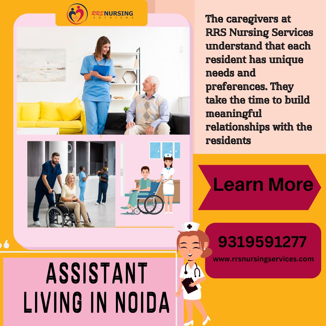 Rohitkumar60230's tweet image. COMPREHENSIVE ASSISTED LIVING IN NOIDA
The caregivers at RRS Nursing Services understand that each resident has unique needs and preferences. They take the time to build meaningful relationships with the residents
#assistantliving