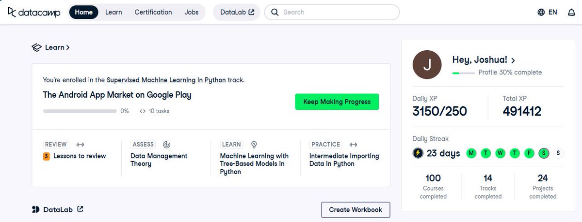 Joshua Alani #DataFestAfrica2024 (@alanijoshua_) on Twitter photo Day #79&80 of 100 days of learning with
<a href="/Ingressive4Good/">Ingressive for Good</a>
Finished 100 courses on <a href="/DataCamp/">DataCamp</a>
Thanks to <a href="/afriblocks/">AfriBlocks</a> , <a href="/Ingressive4Good/">Ingressive for Good</a> Day #79&80 of 100 days of learning with
<a href="/Ingressive4Good/">Ingressive for Good</a>
Finished 100 courses on <a href="/DataCamp/">DataCamp</a>
Thanks to <a href="/afriblocks/">AfriBlocks</a> , <a href="/Ingressive4Good/">Ingressive for Good</a>