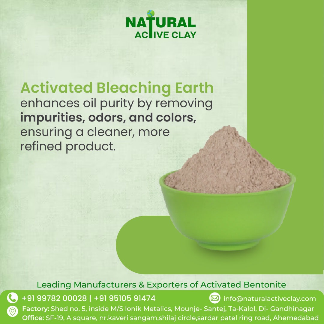 naturalclayllp's tweet image. Purify your oil to perfection with our Activated Bleaching Earth. Removes impurities, odors, and colors for a superior product. 

Contact Us:
📞 +91 9978200028
📞 +91 9510591474
🌐naturalactiveclay.com

#ActivatedBleachingEarth #OilPurification #CleanerOil #RefinedOil