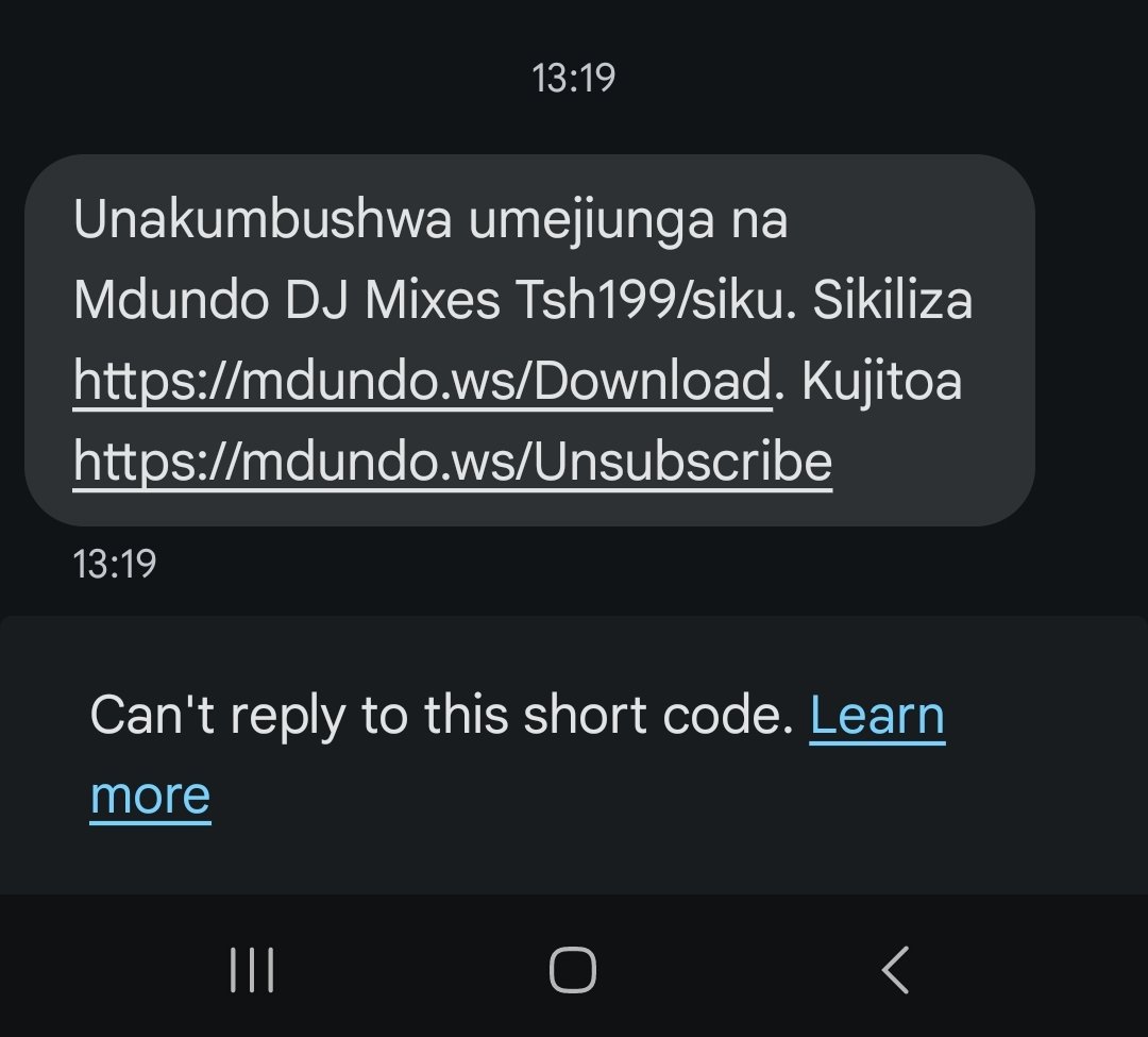 I have never 
rudisheni hela mmekata achezi kuchezea wateja